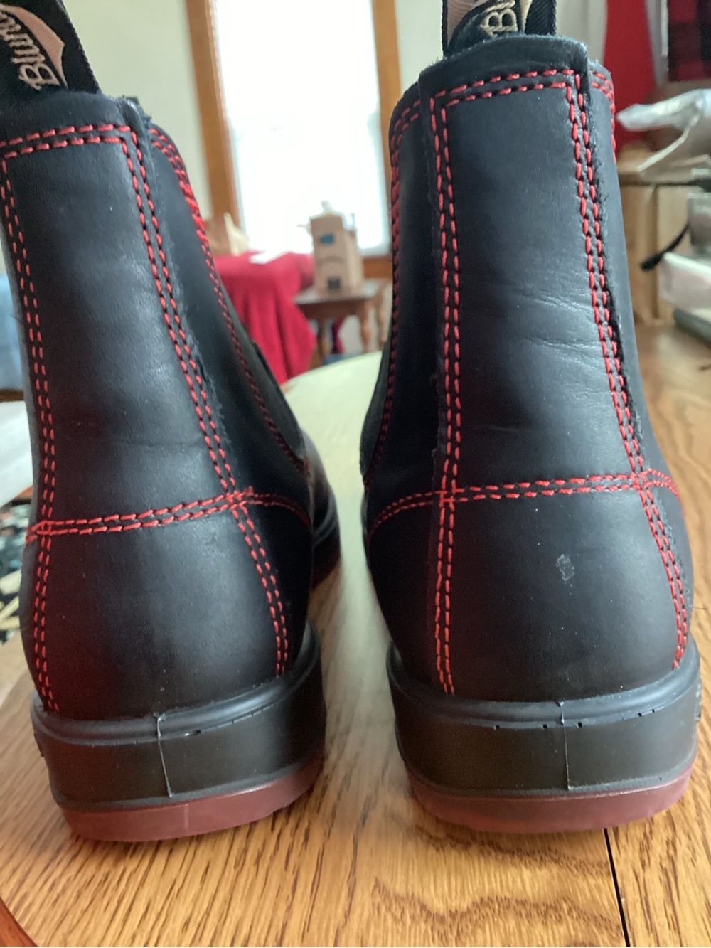 Blundstone Black boots with Red Stitching #2342